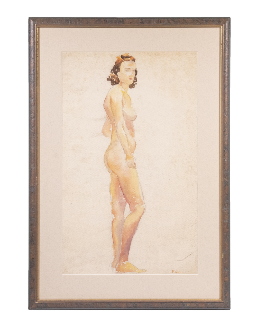 Appraisal: WALT FRANCIS WALTER KUHN NY CA - Standing Red-Haired Nude