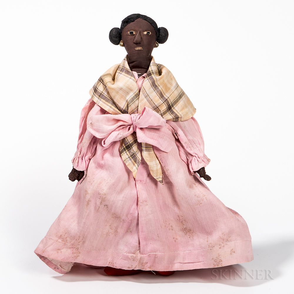 Appraisal: Cloth Doll of a Black Woman in a Pink Gown