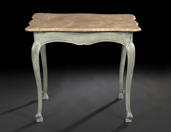 Appraisal: Provincial Louis XV-Style Polychrome Occasional Table fourth quarter th century