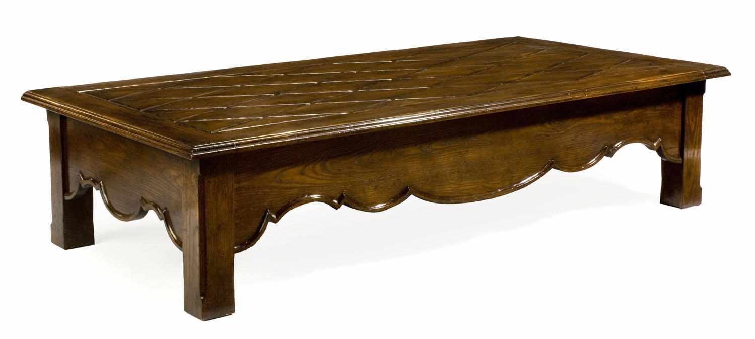 Appraisal: A French Baroque style mixed wood coffee table height in