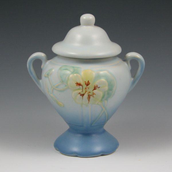 Appraisal: Weller Panella lidded ginger jar in blue Marked Weller in