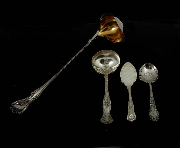 Appraisal: A group of silver plate table articles and flatware Comprising