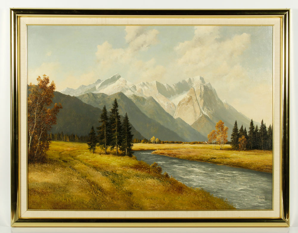 Appraisal: - Meyer Landscape O C Henchen Meyer landscape of river