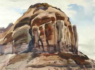 Appraisal: Watercolor Maurice Logan Maurice Logan American - Desert Butte watercolor