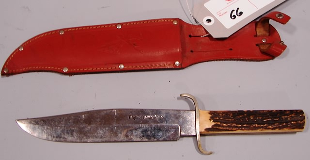 Appraisal: Lot consists of a German made Hunting knife with Bowie