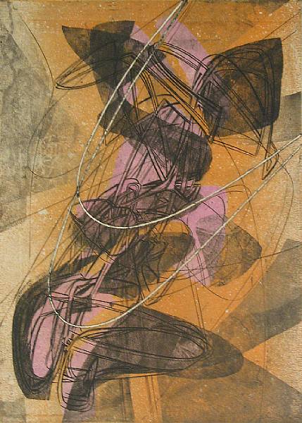 Appraisal: Stanley William Hayter Aerialistes BM Engraving soft-ground etching and scorper