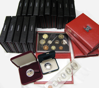 Appraisal: COLLECTION OF TWENTY-EIGHT CANADIAN PROOF AND MINT SETS of coins