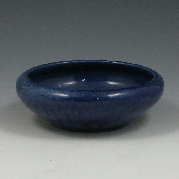 Appraisal: Haeger Attr low bowl in blue drip glaze Unmarked Light