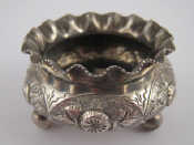 Appraisal: A Victorian silver salt Birmingham approx cm diameter grams