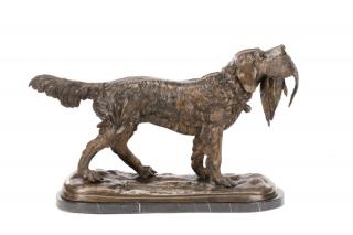 Appraisal: After Pierre-Jules Mene French - Untitled Setter with Pheasant patinated