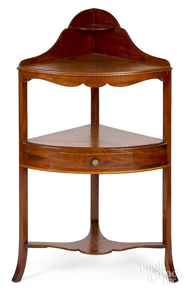 Appraisal: New England Federal mahogany washstand New England Federal mahogany washstand