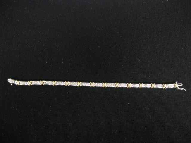 Appraisal: Diamond Bracelet round diamonds totaling carat in k yellow white