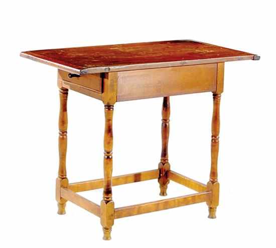 Appraisal: New England style birch tavern table late th century rectangular