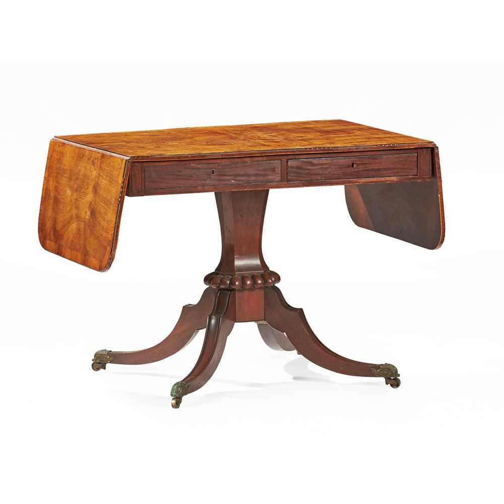 Appraisal: Y LATE REGENCY ROSEWOOD SOFA TABLE EARLY TH CENTURY the