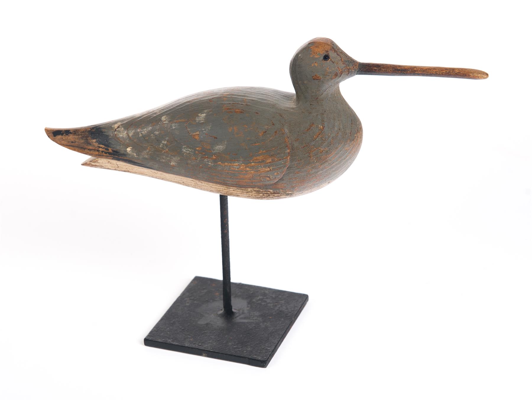 Appraisal: AMERICAN SHOREBIRD Attributed to Virginia mid th century Original paint