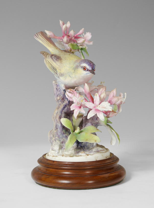 Appraisal: ROYAL WORCESTER DOROTHY DOUGHTY BIRD RED EYED VIREO Sitting on