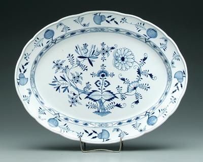 Appraisal: Meissen platter blue onion style decoration blue crossed swords mark