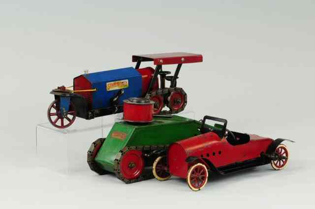 Appraisal: THREE STRUCTO TOYS Pressed steel examples includes Road Roller in