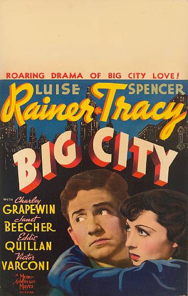 Appraisal: Three posters s- s Big City MGM window card condition