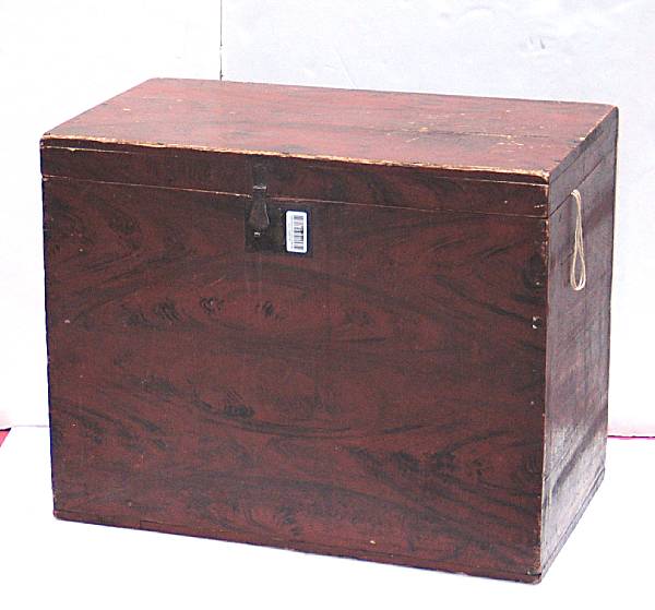 Appraisal: An American faux grain painted chest th century height in