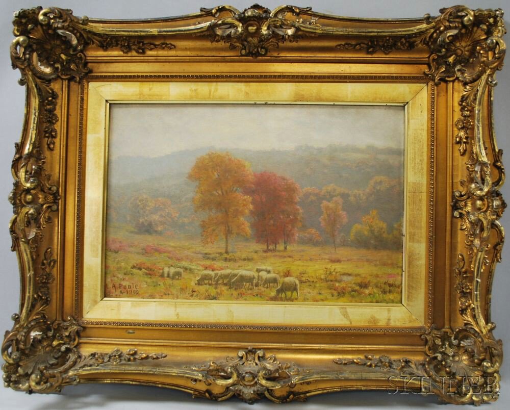 Appraisal: Eugene Alonzo Poole American - Sheep out to Pasture Autumn