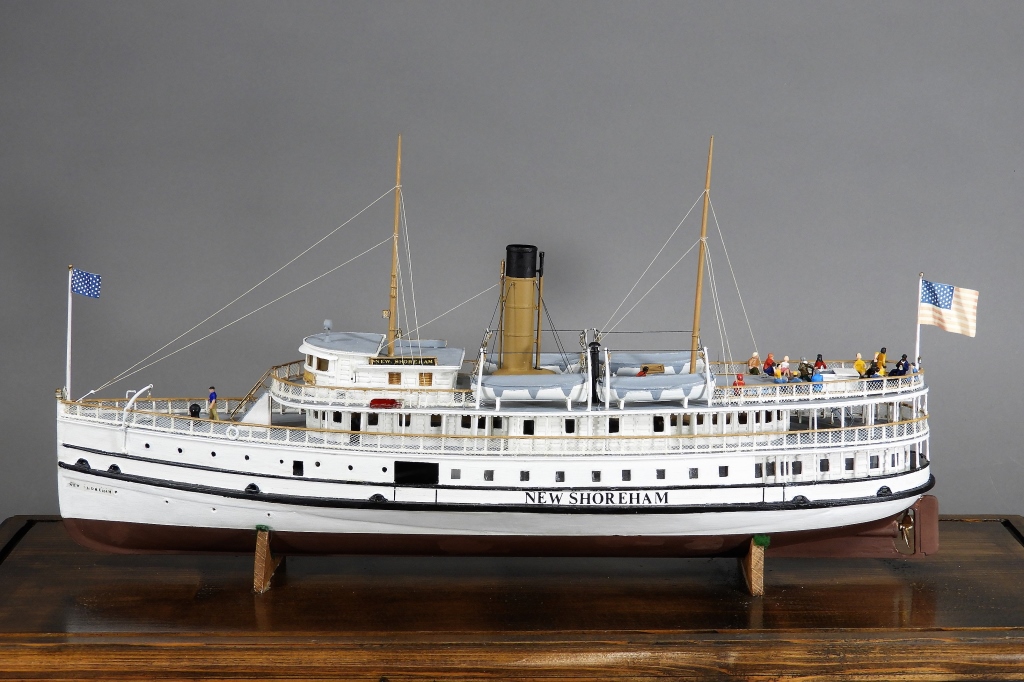 Appraisal: S S NEW SHOREHAM SCRATCH BUILT STEAMER SHIP MODEL United