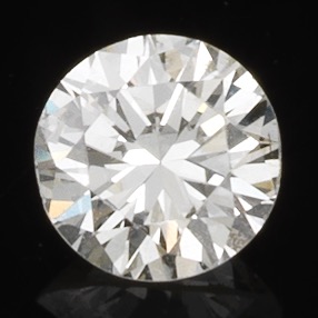 Appraisal: UNMOUNTED CT ROUND CUT DIAMOND K SI CHIP FLUORESCECE This