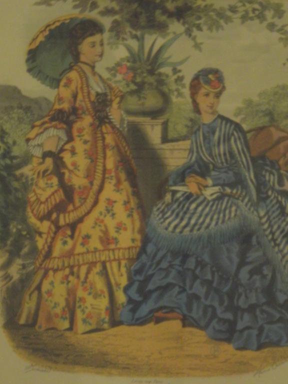 Appraisal: A set of four gilt framed French fashion prints