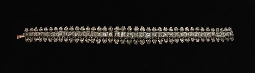 Appraisal: A Victorian diamond bracelet makers mark ET the square links