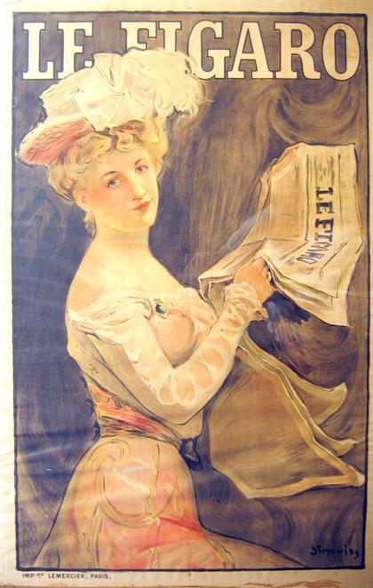 Appraisal: piece Color Lithographic Poster Simonidy Michel Le Figaro Paris Lemercier