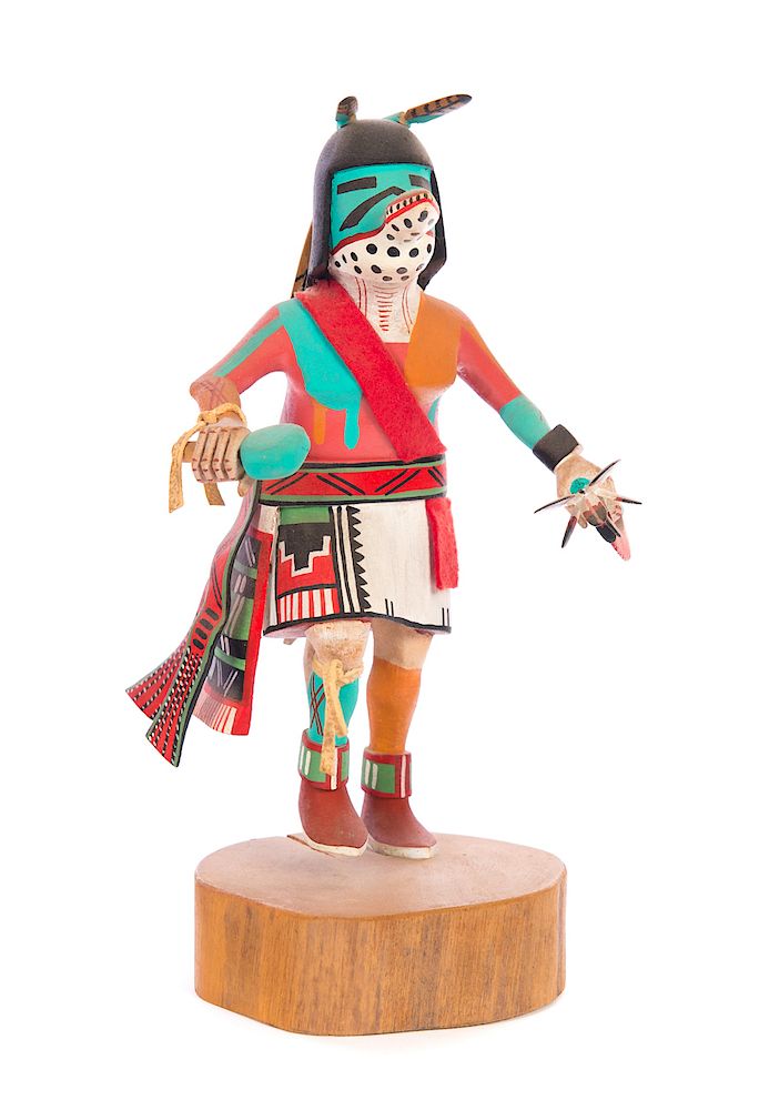 Appraisal: David Roy Hopi Toho Mountain Lion Kachina Measures tall Good