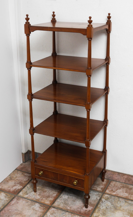 Appraisal: SHELF WHATNOT STAND Turned finials shelves with lowest shelf over