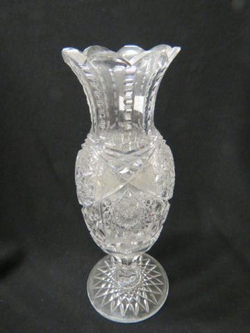 Appraisal: Cut Glass Vase brilliant period pedestal base