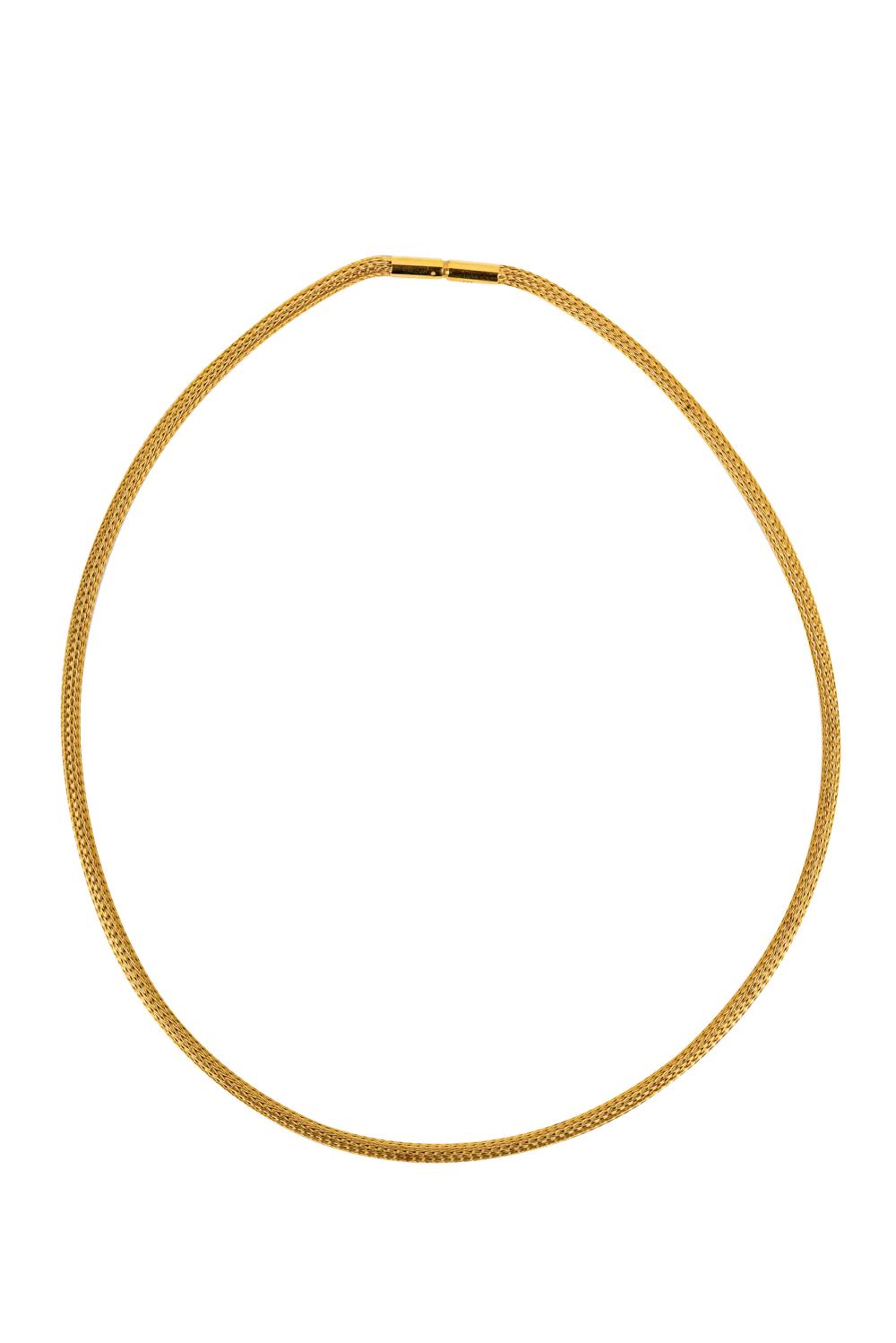 Appraisal: KARAT YELLOW GOLD WOVEN COLLAR NECKLACEstamped grams inches long x