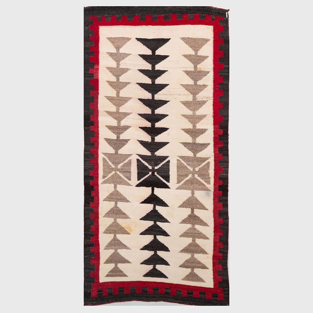 Appraisal: Navajo Woven Polychrome Rug ft in x in Condition Minor