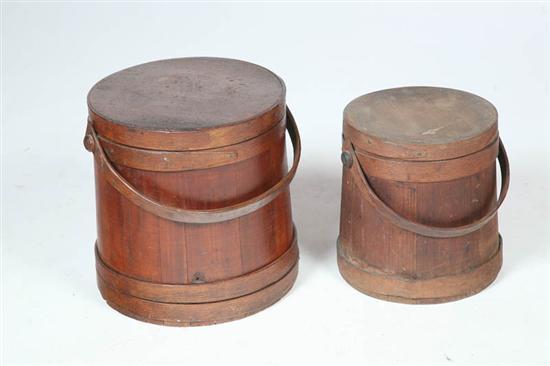 Appraisal: TWO SUGAR BUCKETS Both marked for C Wilder South Hingham