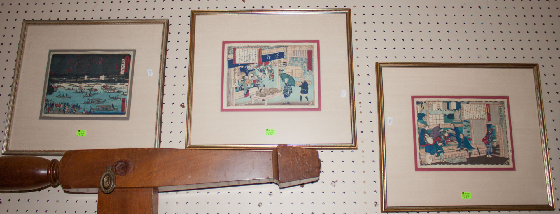 Appraisal: Three framed Japanese woodblocks