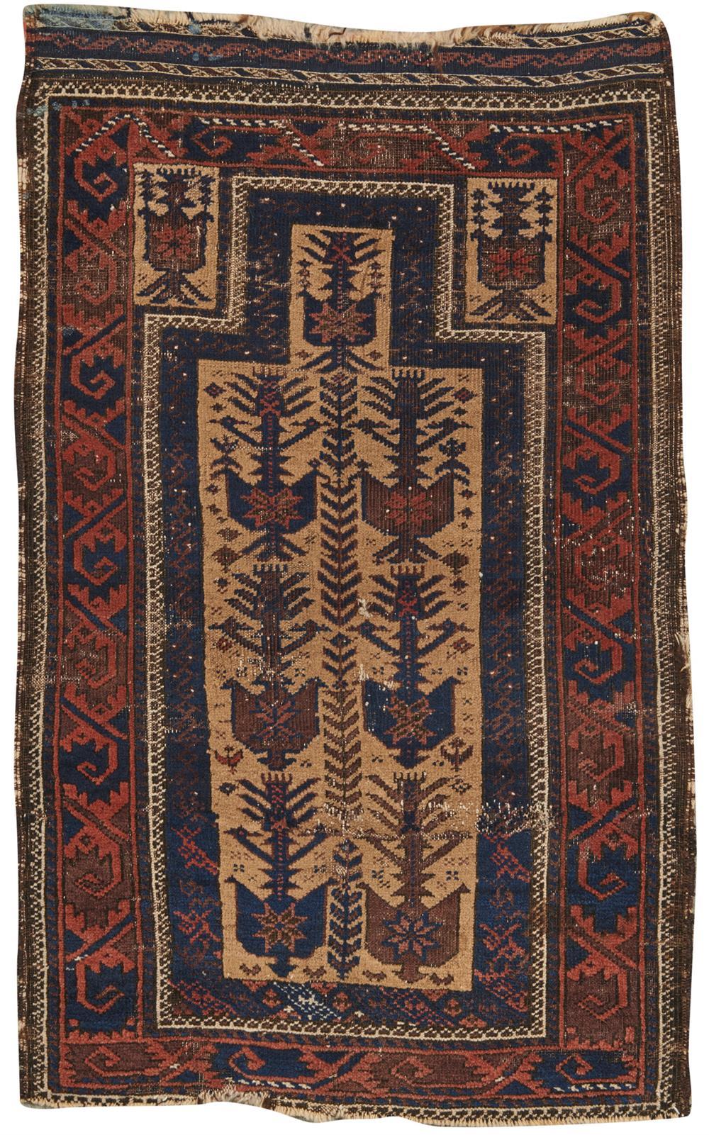 Appraisal: Belouch Prayer Rug Afghanistan ca ft in x ft in