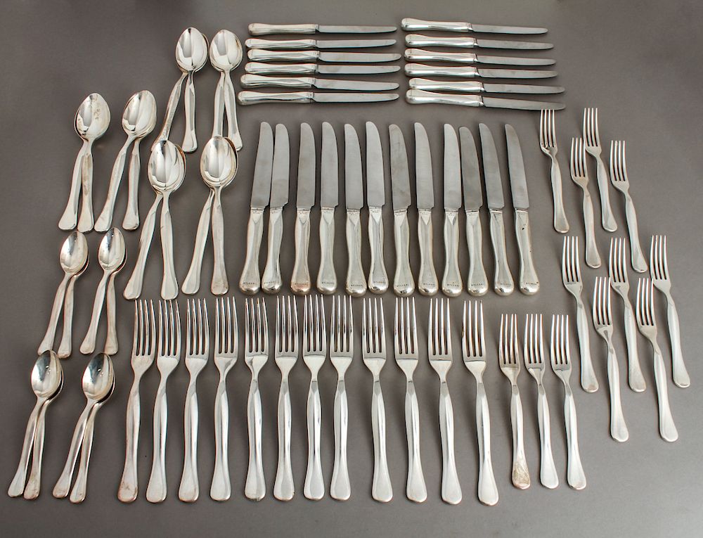 Appraisal: Rare Bulgari Eccentrica Silver Flatware Service Bulgari Eccentrica pattern Italian