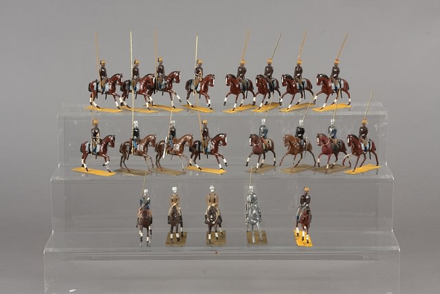 Appraisal: Lot of Egyptian Lancers metal with tin bases gloss paint