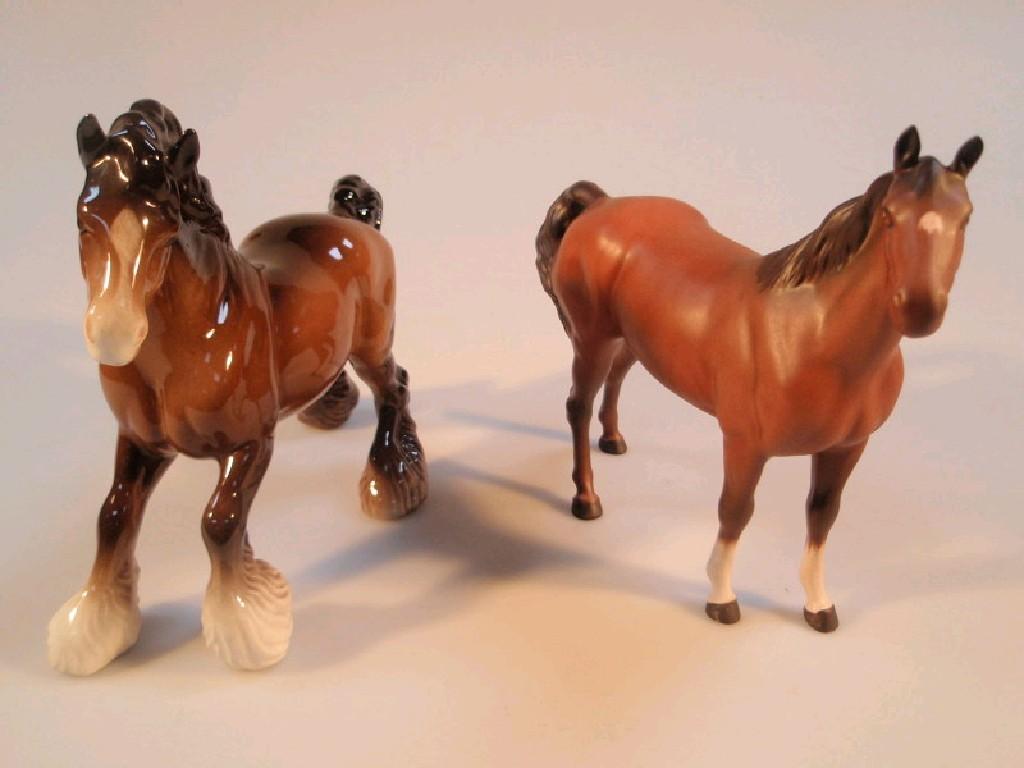 Appraisal: A Beswick Swish tail horse nd version matt and Cantering