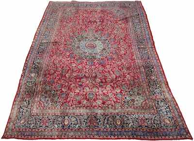 Appraisal: A Large Mashad Carpet Medium thick pile on soft cotton