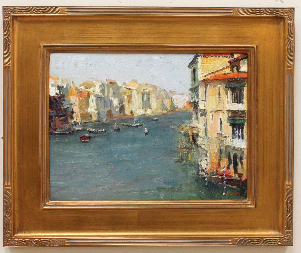 Appraisal: NICK STOQ United States st century oil on board Venice