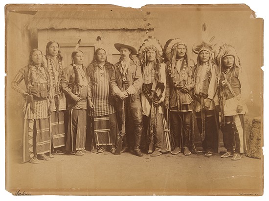 Appraisal: AMERICAN INDIANS Buffalo Bill and Pawnee and Sioux chiefs Albumen