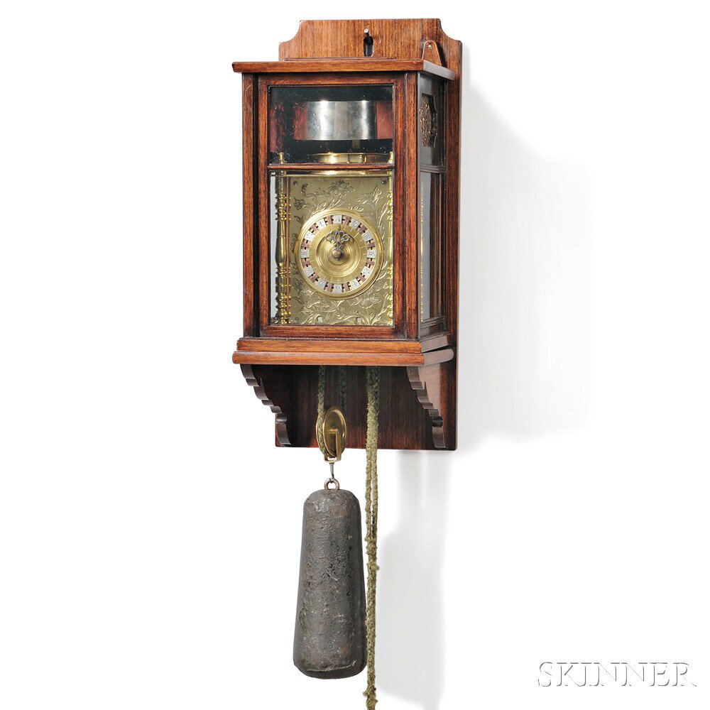 Appraisal: Japanese Eight-day Lantern Clock and Wall Bracket c a straight