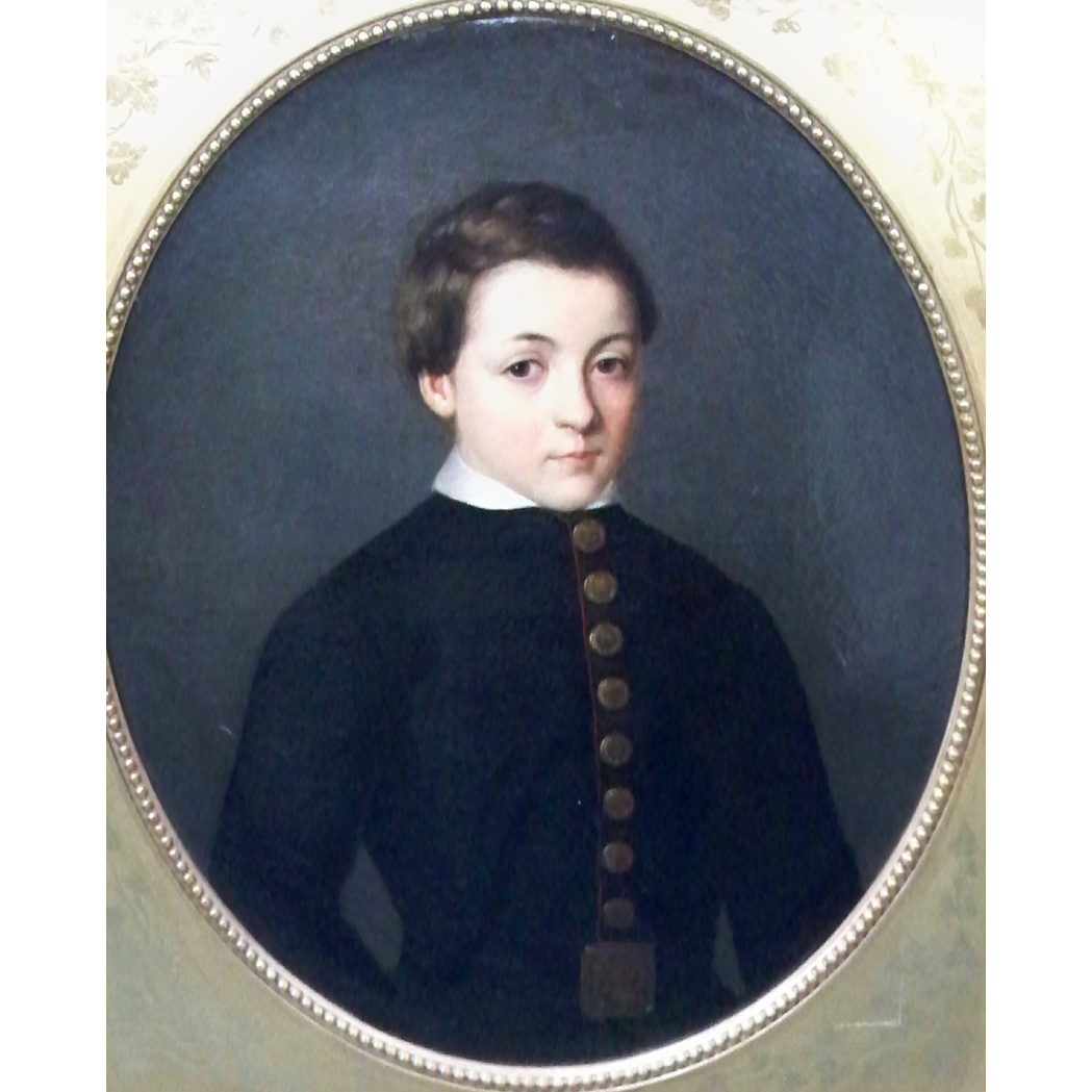 Appraisal: French School th Century Portrait of a Seminarian Oil on