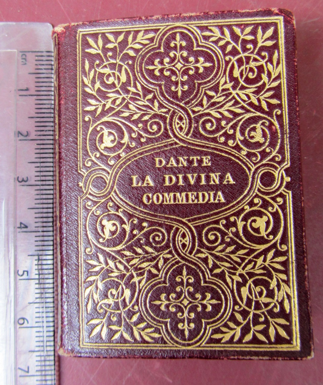 Appraisal: MINIATURE Dante Alighiere La Divina Commedia frontis pp gilt-decorated leather