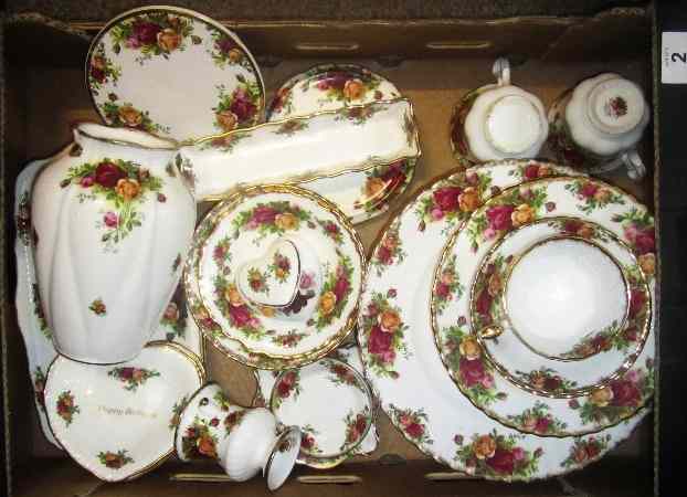 Appraisal: A Collection of Royal Albert Old Country Roses Dinnerware Oddments