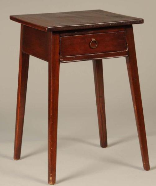 Appraisal: American Pine Splay Leg Stand Description th Century Single drawer