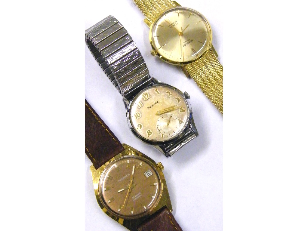 Appraisal: Three gentleman's wristwatches including two Sekonda and a gentleman's stainless